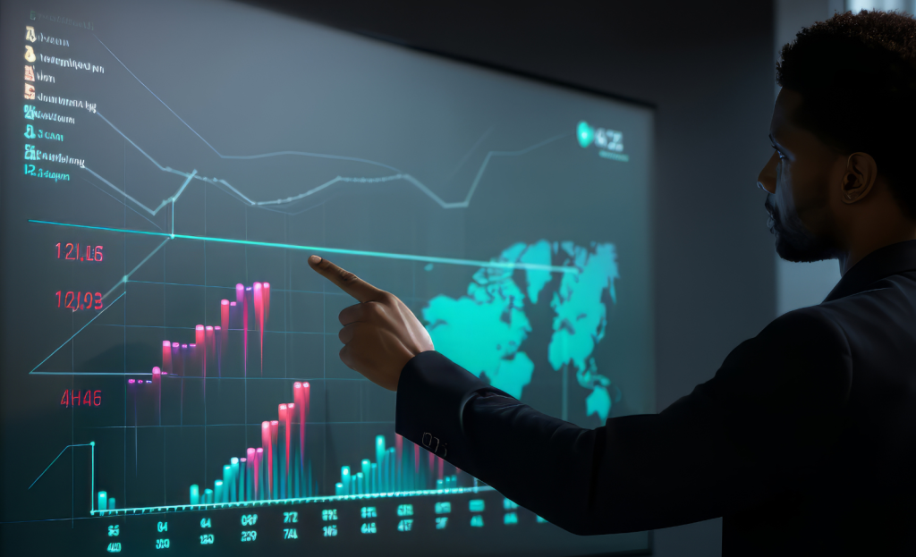 Interactive chart displaying offer analysis statistics with a focus on growth trends.